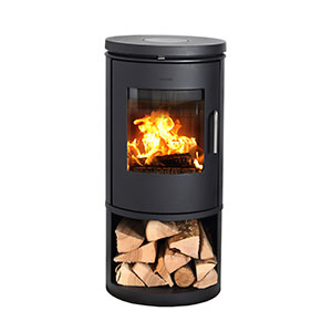 Morso 6143 wood stove with log storage