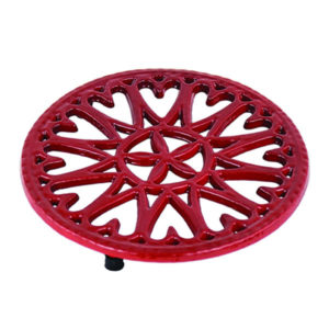 MINUTEMAN 7" RED SUNBURST CAST IRON WOOD STOVE TRIVET
