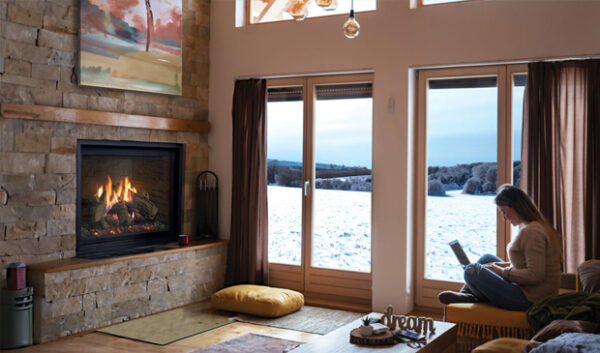 Enviro RZ 41 Gas Fireplace with "Flame under log" - Image 7